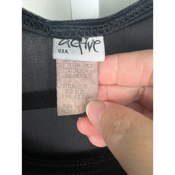 VTG 90s Active Black Maxi Velour Velvet Short sleeve Side Slit Dress - Picture 2 of 8